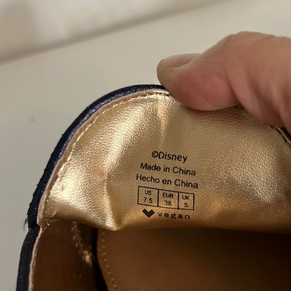 Call It Spring X DISNEY Navy Sequin Slip‎ On Pointed Toe Mule Loafers - Picture 8 of 8